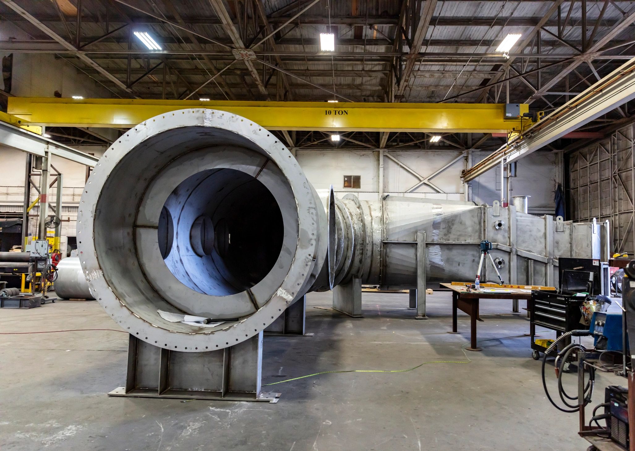 Industrial metal fabrication facility representing durable earthing product manufacturing