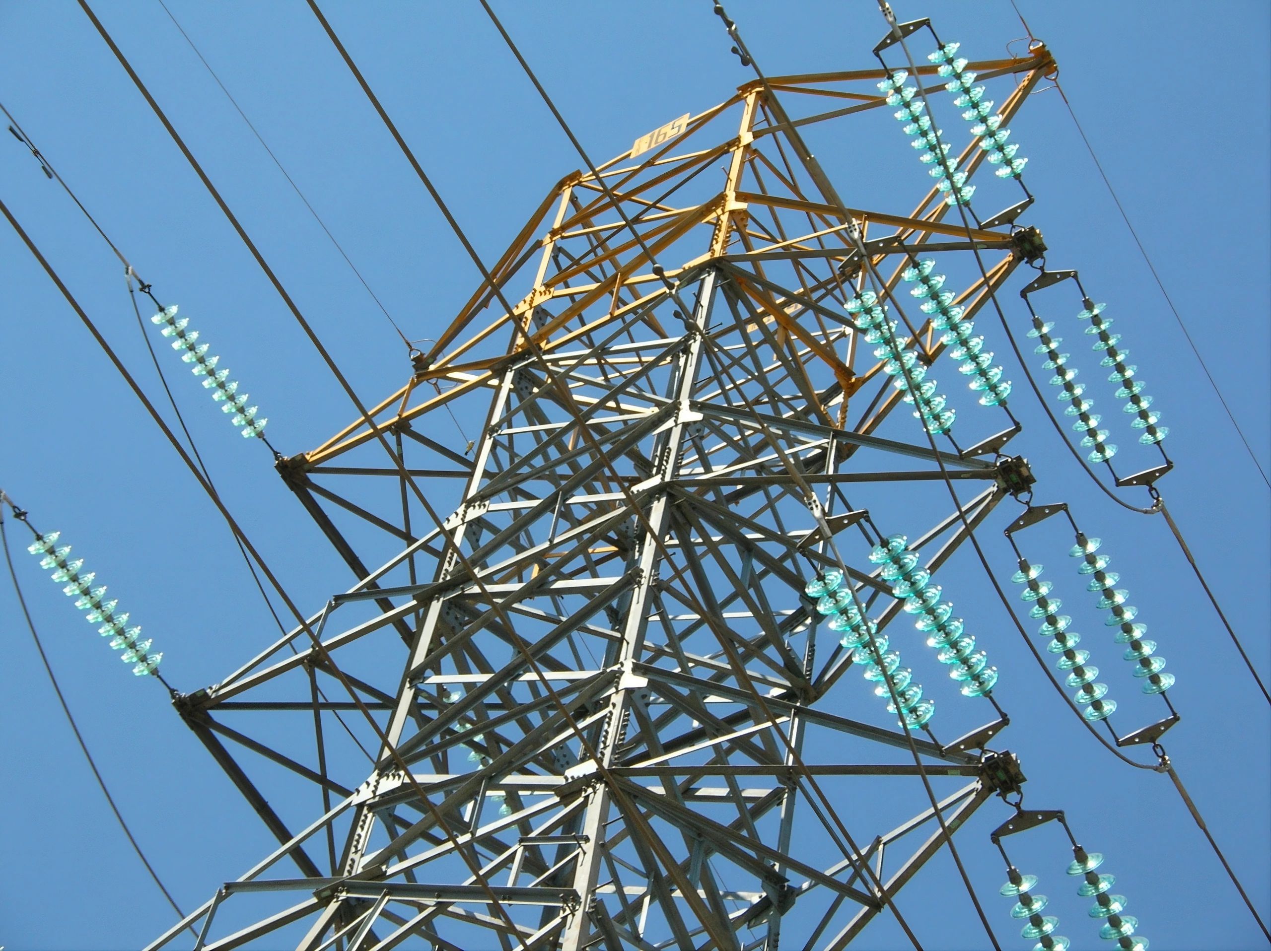 Electricity transmission tower representing power system grounding applications